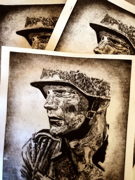 Druckgrafik "Landser" (A4)